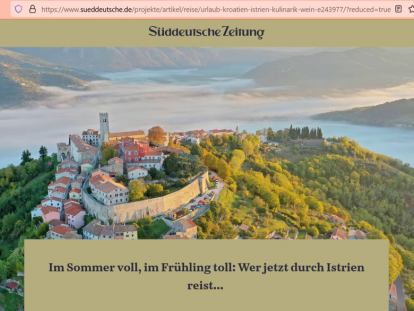 TZ Istarske Istra u Suddeutsche Zeitungu