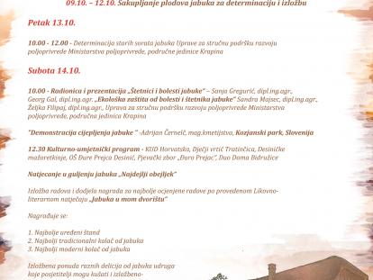 TZ Krapinsko-zagorske županije Plakat s događanjima na 11. Danima jabuka